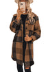 Plaid Button-Down Flap Pocket Long Shacket